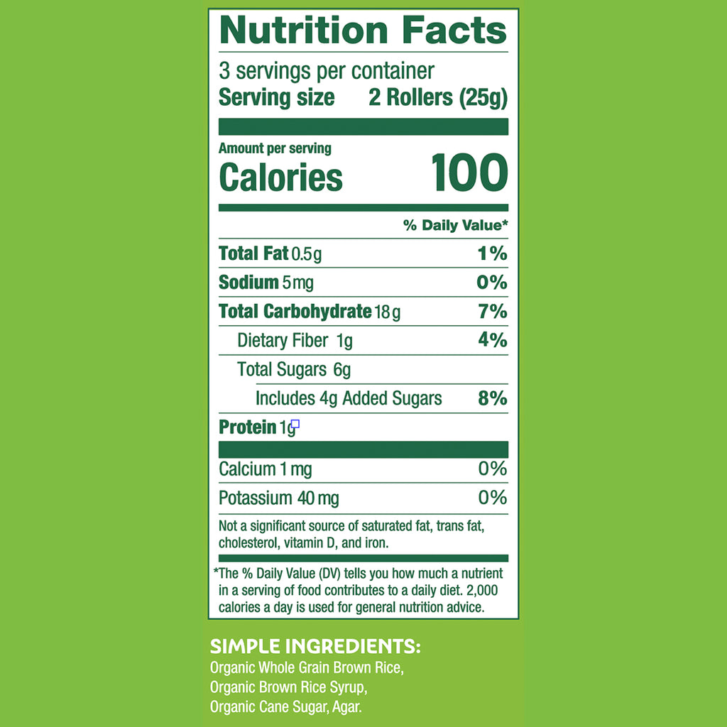 Original Brown Rice Crunchy Rollers Ingredients