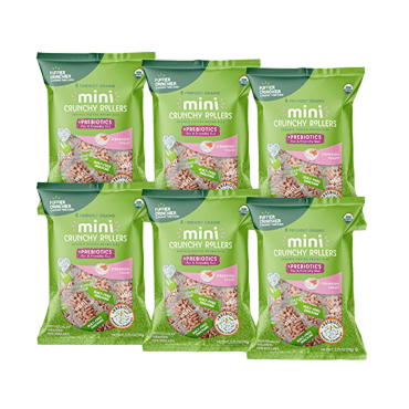 Strawberry Yogurt MINI Crunchy Rollers with Prebiotics